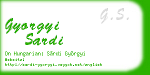 gyorgyi sardi business card