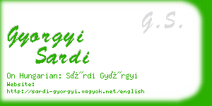 gyorgyi sardi business card